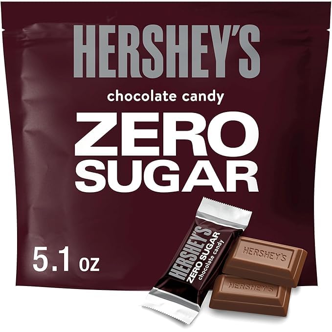 Zero Sugar Chocolate Candy Individually Wrapped 5.1 oz Bag(5.1 Ounce (Pack of 1)) (Dark Chocolate)