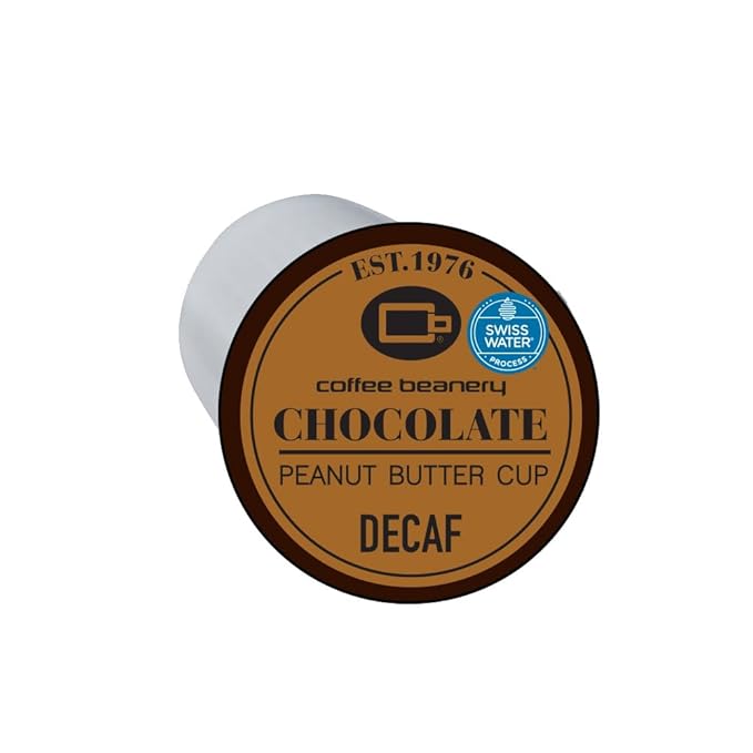 Chocolate Peanut Butter Cup Decaf Coffee Pods by Coffee Beanery | 48ct Bulk Flavored Decaf Coffee Pods Medium Roast Coffee Pods| 100% Specialty Arabica Coffee| Gourmet Coffee Pods