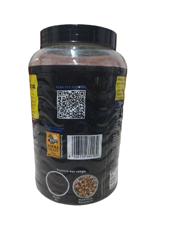 True Elements Whole Oatmeal 1kg - With Chia and Real Fruits Cereal for Breakfast | Diet Food for Weight Loss