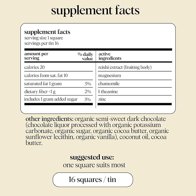 Nightcap 2-Pack | Functional Mushroom Chocolates | Supports Deep Sleep Calm Mind Stress Relief | Reishi Magnesium Zinc L-Theanine &amp Chamomile | Helps to Fall &amp Stay Asleep Cream