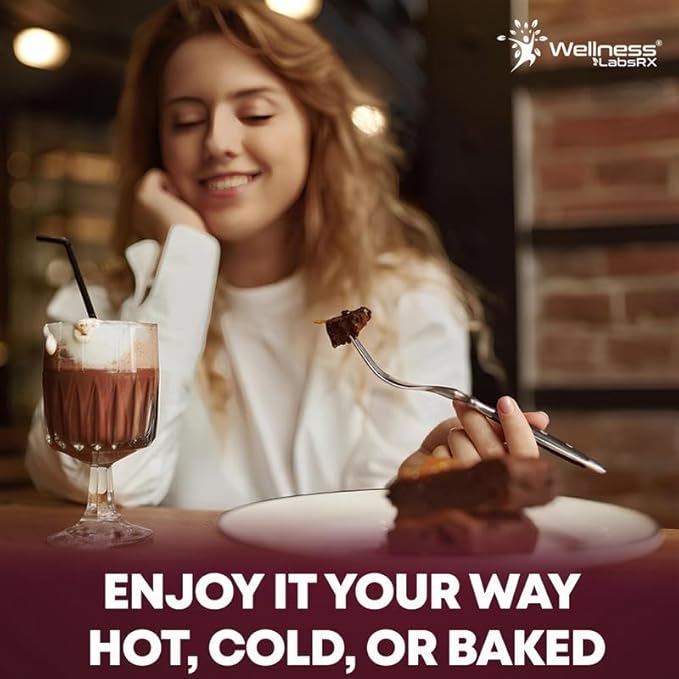 Mushroom Hot Chocolate Powder with Reishi 10:1 Extract Hot Cocoa Powder Caffeine-Free Mushroom Coffee Alternative - Adaptogenic Superfood Drink for Focus Relaxation and Mood Support - 30 Servings