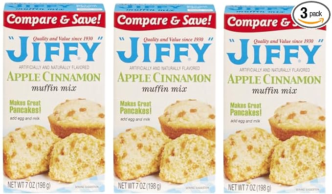 Pack Of 3 Apple Cinnamon Muffin Mix 7 oz.