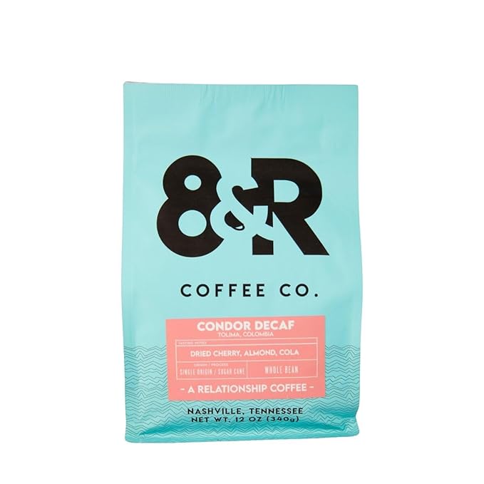 Condor Decaf Colombia - Roasted by 8th &amp Roast Coffee Co. - Whole Bean Coffee - 12 Ounce Bag