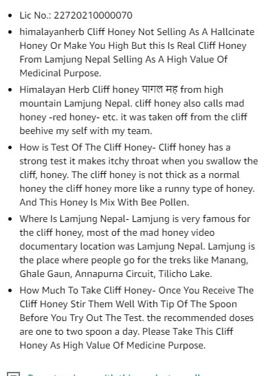 Wild Himalayan Cliff Honey Red Honey 200g from Lamjung Nepal Harvested by Indigenous Tribes Wildflower Nectar