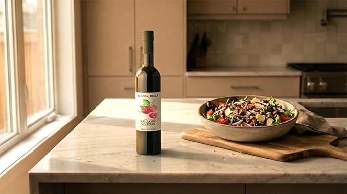 Blazing Bella Raspberry Balsamic Vinegar of Modena Italy – Sweet Bright &amp Naturally Balanced 16.9 fl oz (500ml)