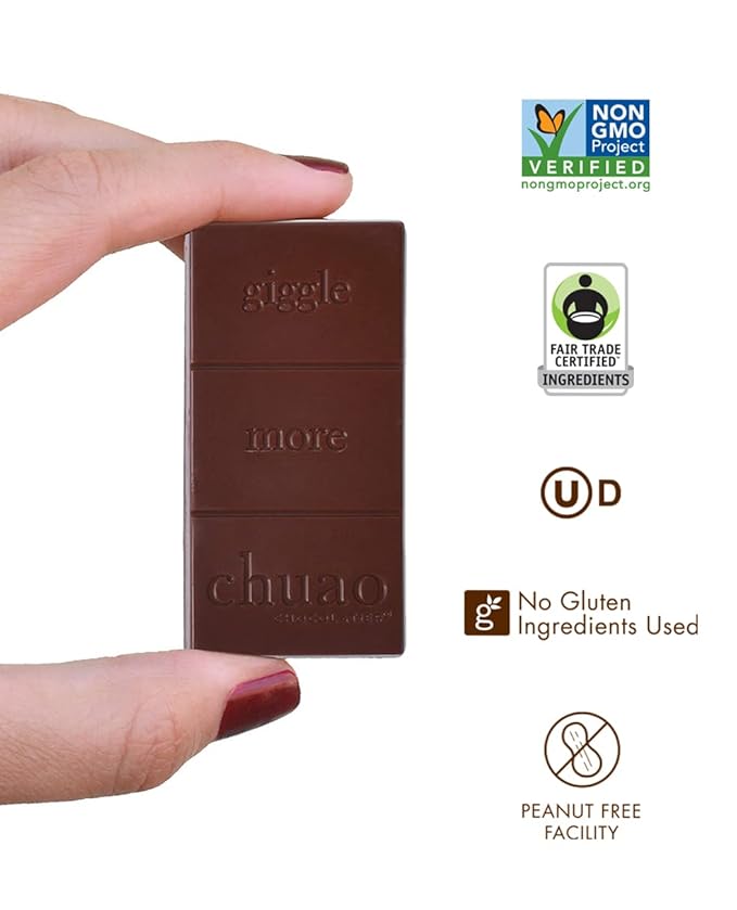 Chuao Chocolatier Spicy Maya Dark Mini Chocolate Bars | Gourmet Chocolate Cinnamon Cayenne Artisan European No Preservatives | For Gift Baskets Christmas Valentines Day Gifts | 100 Pack