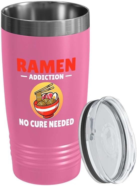 Ramen Lover Pink Edition Viking Tumbler 20oz - addiction no cure - Food Lovers chicken pumpkin vegan pantry spicy noodles