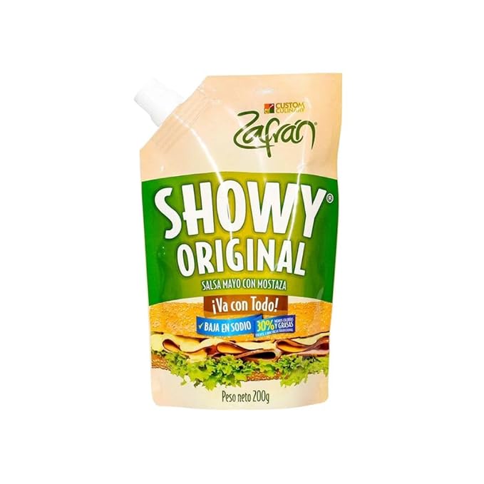 Zafran Salsa Showy 200gr Salsa BBQ Sweet 200gr Salsa Dulce Maiz 200gr Salsa Crema Leña 200gr (4 Pack) Honey BBQ sauce Colombian showy sauce Zafran sweet corn sauce Zafran firewood cream sauce