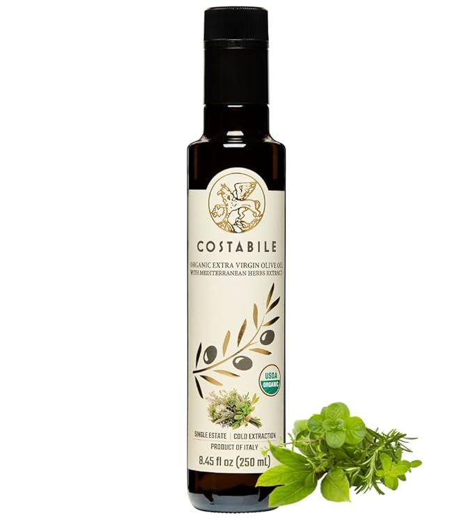 Herbed Olive Oil - Extra Virgin Tuscan Herb Olive Oil from Italy - Perfect for Infused Mediterranean Seasoning and Herb Vinaigrette