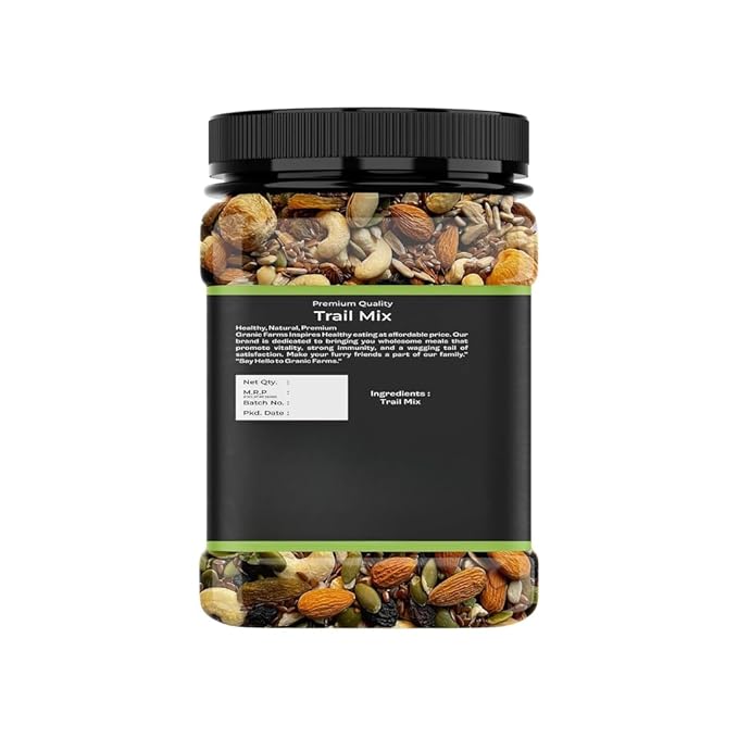 Generic Premium Healthy Trail Mix Almonds | Cashew | Raisins | Black Raisins | Pumpkin | Sunflower | Flax Seeds | Apricots | Healthy Snack | Loaded with Protein 500 gm