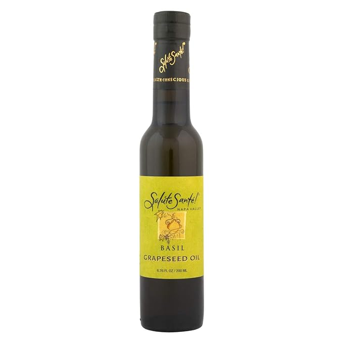 Salute Santé! Infused &amp Cold Pressed Grapeseed Oil Gift Set – 6 Premium Varietal Oils for Cooking Dipping Finishing &amp Salads – Healthy Non-GMO Vegan Gourmet Pantry Essentials Perfect Foo