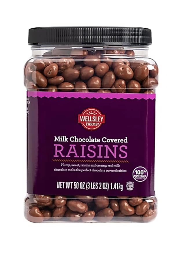 Wellsley Farms Milk Chocolate Covered Raisins 50 oz.