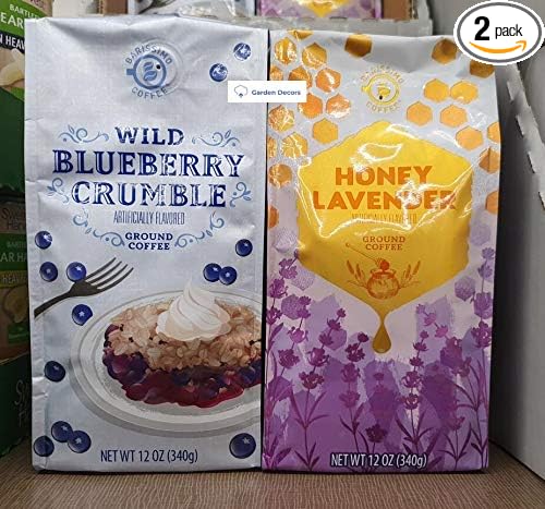 Barissimo Coffee Limit Edition Wild Blueberry Crumble and Honey Lavender Ground Coffee 12oz 340g (Two Bags)