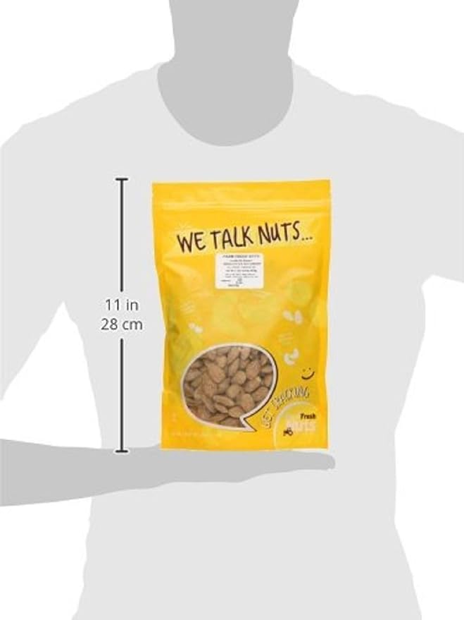 Dry Roasted California Salted Almonds with Healthy Himalayan Salt (4 Lbs.) - Vegan &amp Keto Friendly - Roasted to Perfection - Super Crunchy - Secert Family Recipie - Farm Fresh Nuts Brand