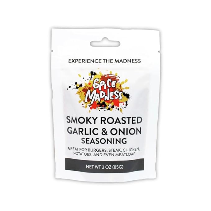 Spice Madness Seasoning Pouches 3oz (2 Pack Smoky Garlic &amp Onion)