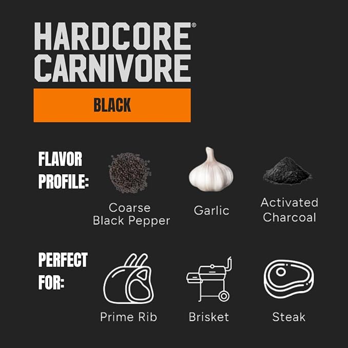 Hardcore Carnivore Black &amp Cowboy Butter Seasoning Duo (13 oz + 9 oz Shakers) Texas-Made Brisket BBQ Grilling Smoking Seasoning and Compound Butter