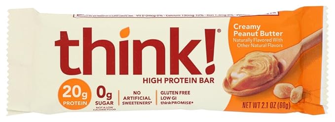 ThinkThin Protein Bars Creamy Peanut Butter 2.1 oz 10 pk