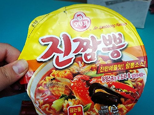 Ottogi Jin jjambbong ramen Noodles 75g (x 6 Cups)