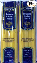 Mantova Organic Fettucine Pasta - (Pack of 10) Non-GMO Authentic Italian Ribbon-Shaped Pasta - Pack of 10