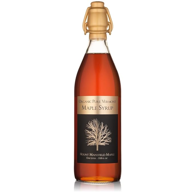 Organic Pure Vermont Maple Syrup In Old-Fashioned One Liter