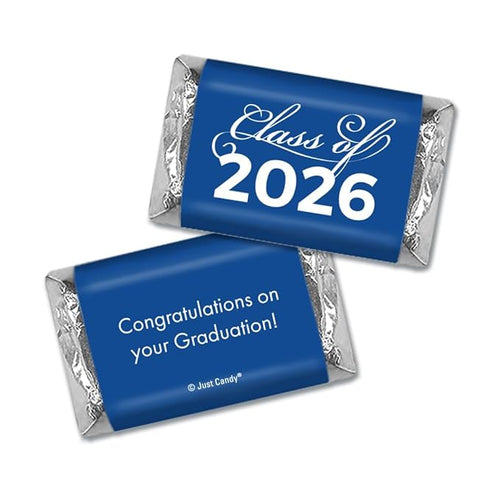 34 Pcs Blue Graduation Candy Party Favors Assorted Wrapped Miniatures Chocolate - Class of 2026