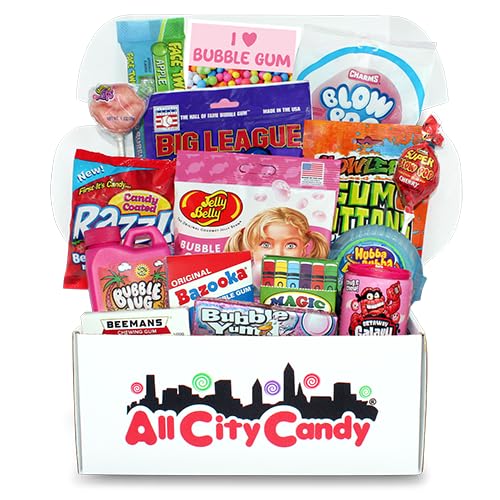 All City Candy's - I Heart Bubble Gum Candy Assortment Gift Box (Great for gifting sharing or stocking up!)