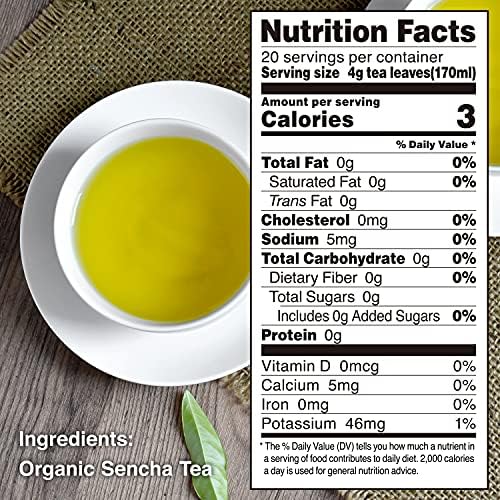 Chaganju Sencha Green Tea Loose Leaf JAS Certified Organic Japanese Tea from Uji Kyoto 80g Bag Sencha Tea Loose Leaf