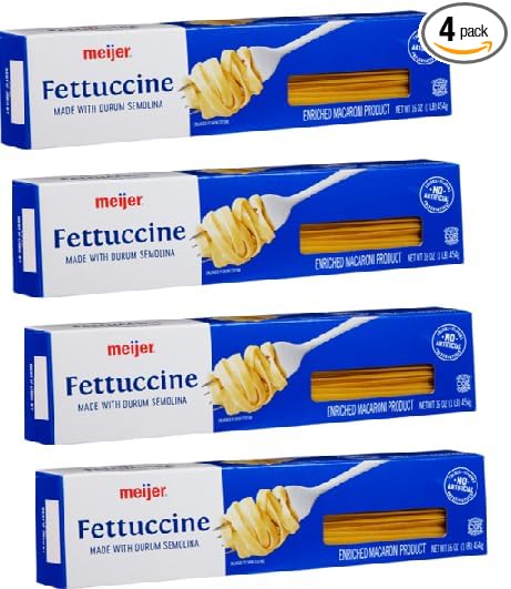 Enriched Spaghetti Product Fettuccine Pasta (4 Boxes 16 oz. each Box)