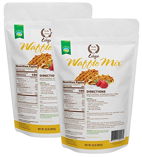 Waffle Pantry Liege Waffle Mix 32 oz (Pack of 2)