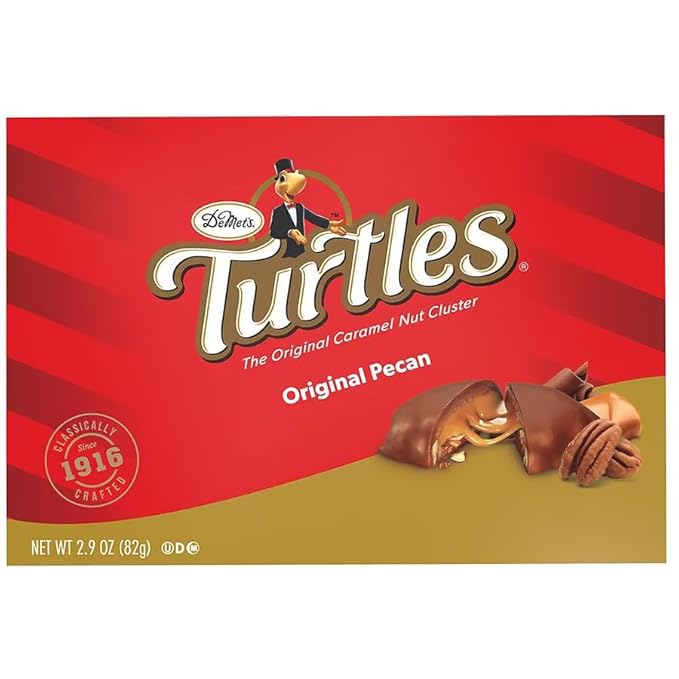 Demet's Turtles Original Caramel Nut Clusters Pecans Chocolate Caramel Pack of 6 Boxes
