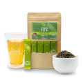 Cusa Tea &amp Coffee | Premium Instant Green Tea With Real Fruit &amp Spices | Organic Leaves Drink Mix Packets | Hot or Iced Tea (10 Single Servings)