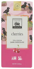 Endangered Species Puffin Dark Chocolate with Cherries 3 Ounce (Pack of 12) by Endangered Species