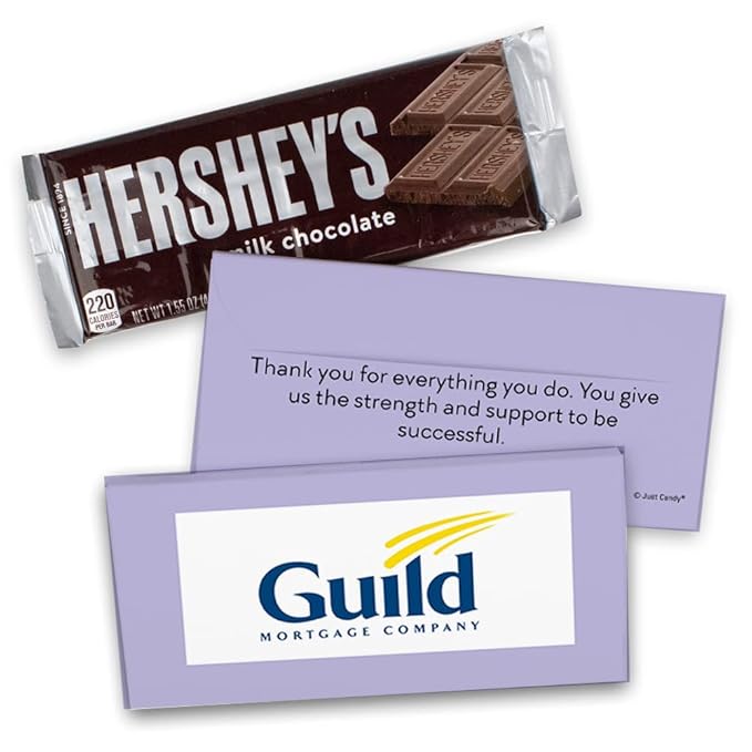 50ct Personalized Candy Promotional Products Add Your Logo Chocolate Bar Favor Boxes - Lavender