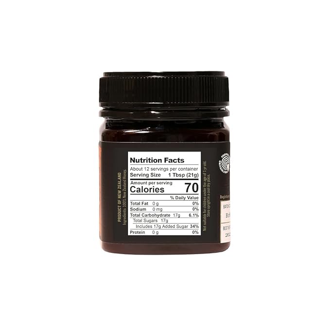 Taylor Pass Honey Co Manuka Honey Blend | Non-GMO New Zealand Honey in BPA-Free Jar | Sustainable Manuka Honey Blend |1lb 1.6oz
