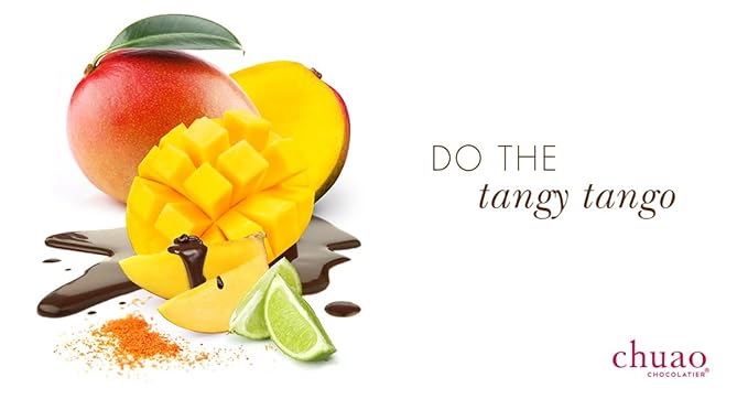 Chuao Chocolatier Totally Tangy Mango Dark Chocolate Mini Bars 100 Count Gourmet Chocolate No Preservatives