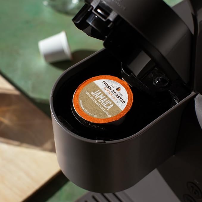 Fresh Roasted Coffee 100% Jamaica Blue Mountain Medium Roast Kosher K-Cup Compatible 24 Pods