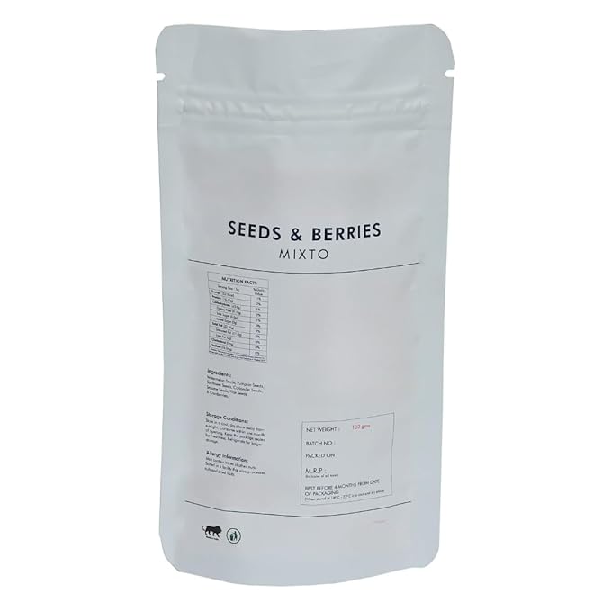 Seeds &amp Berries Mixto Healthy Trail Mix with Dry Fruits | Premium Dry Fruit Mix | Good for Snacking | Healthy Snackpack for all - 100 gm