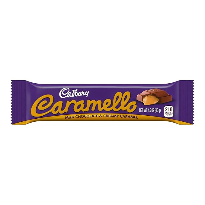 Cadbury Caramello Milk Chocolate With Creamy Caramel 1.6-oz 18 Count (Pack of 1) CHOC. CANDY - REGULAR SIZE