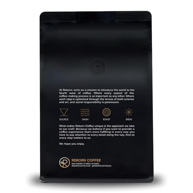 Reborn Coffee Specialty Whole Bean Coffee Medium Roast 12 Ounce Guatemala Huehuetenango Flavor Notes of Cherry Caramelized and Full Body