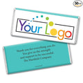 50 Pcs Personalized Candy Promotional Products Add Your Logo Chocolate Bars - Robins Egg Blue