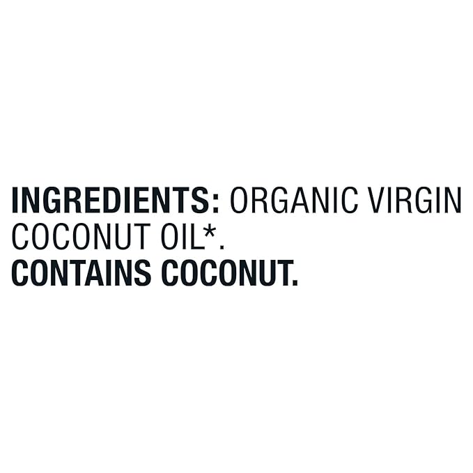 Organic Virgin Coconut Oil Unrefined Pure Natural GMO-Free Kosher Halal Vegetarian for Skin and Hair Moisturizing