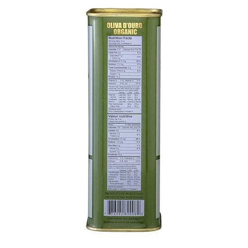 A Taste of Portugal Organic Olive Oil | Extra Virgin Olive Oil | Light and Fruity Portuguese Olive Oil | 32 OZ Tin