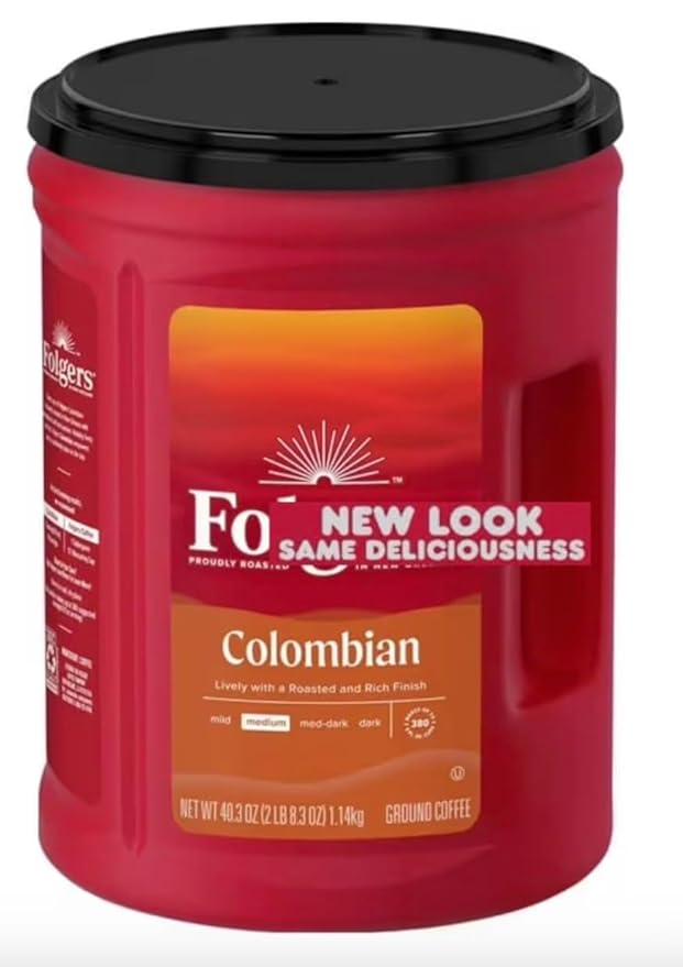 Fogers 100% Colombian Medium Roast Ground Coffee (43.5 Ounce(1 Pack) Colombian)