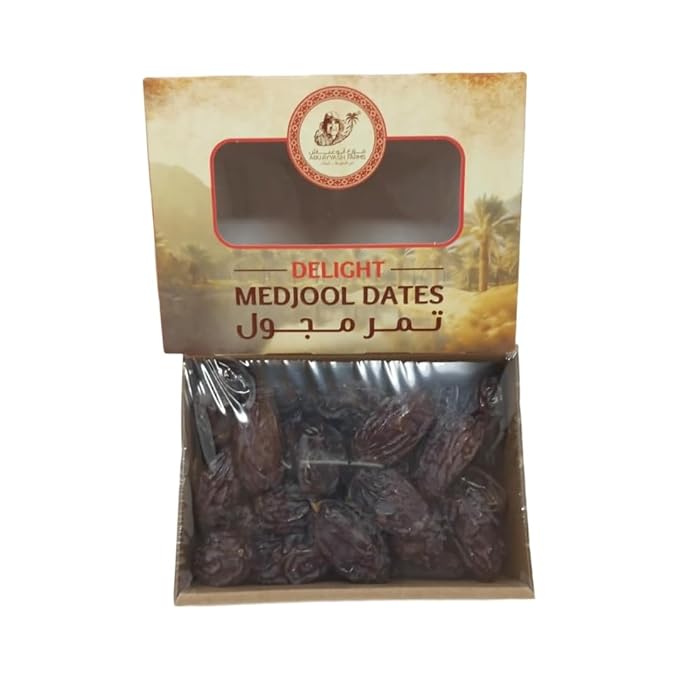 Abuayyash Farms Premium Delight Medjool Dates – 2lb Pack – Soft &amp Chewy Caramel Flavor – Natural Whole Fruit for Baking Desserts &amp Gourmet Pairing – Non-GMO Vegan