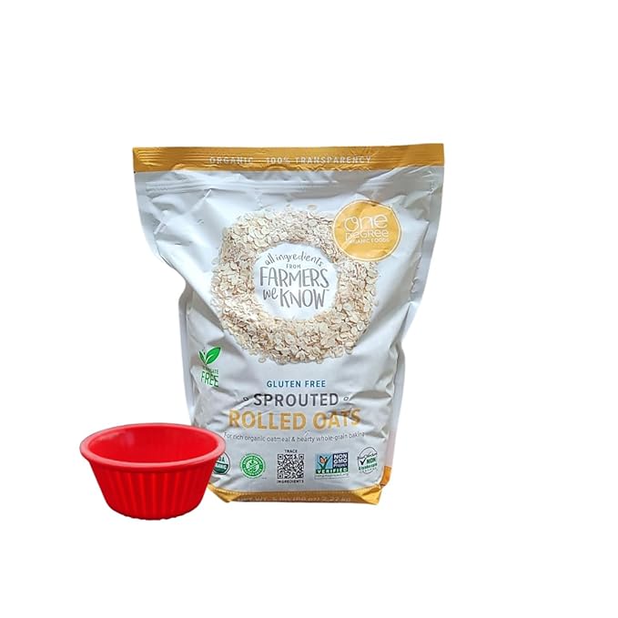 KING BUY BOX 1 PCS Bundle with cup Gluten Free Sprouted Rolled Oats 5 lbs. compatible with One Degree
