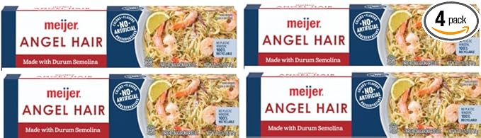 Enriched Spaghetti Product Angel Hair Pasta Made With Durum Semolina (4 Boxes 16 oz. each)