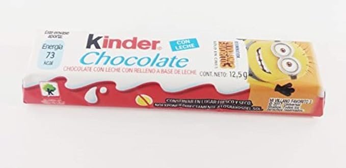 Carlos V Milk Chocolate 27 Pack 20g Each Authentic Mexican Candy with Free Chocolate Kinder Bar Included
