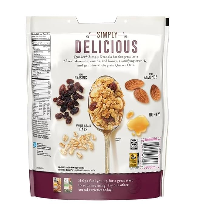 Simple Oats Honey Raisins &amp Almonds Granola 2 34.5 oz Bag 95 TOTAL OUNCES Pack of 2