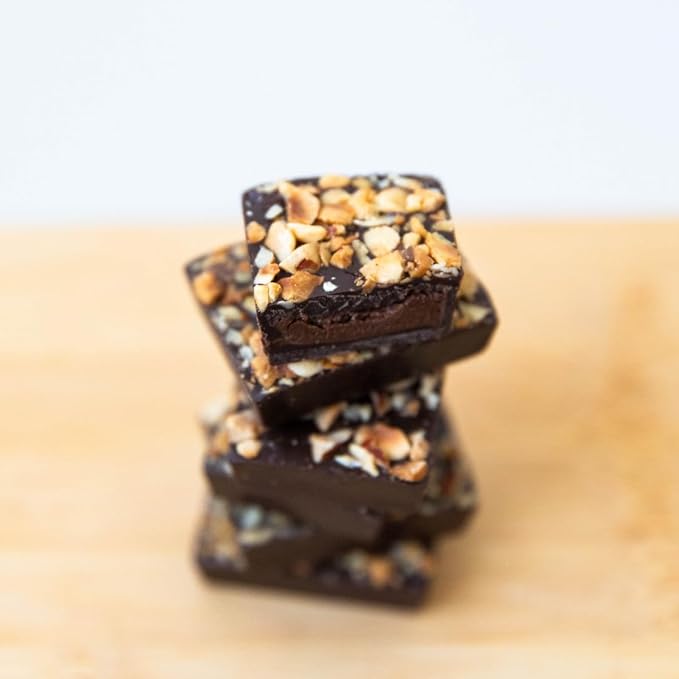 JOJO's Dark Chocolate Hazelnut Filled Healthy Snack Low Sugar Low Carb Gluten Free Paleo &amp Keto Friendly Made with Plant Based Hemp Protein Vegan (4 Count)