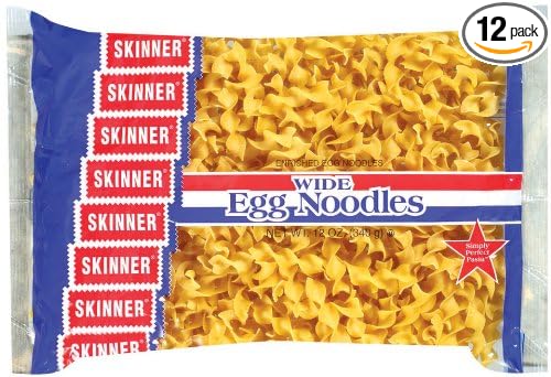 Skinner Pasta Skinner Wide Noodles 12-Ounce Packages (Pack of 12)